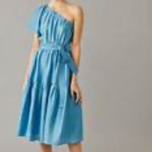 Luminary Fine Collection stunning Blue off one shoulder dress. Worn once. Lg.